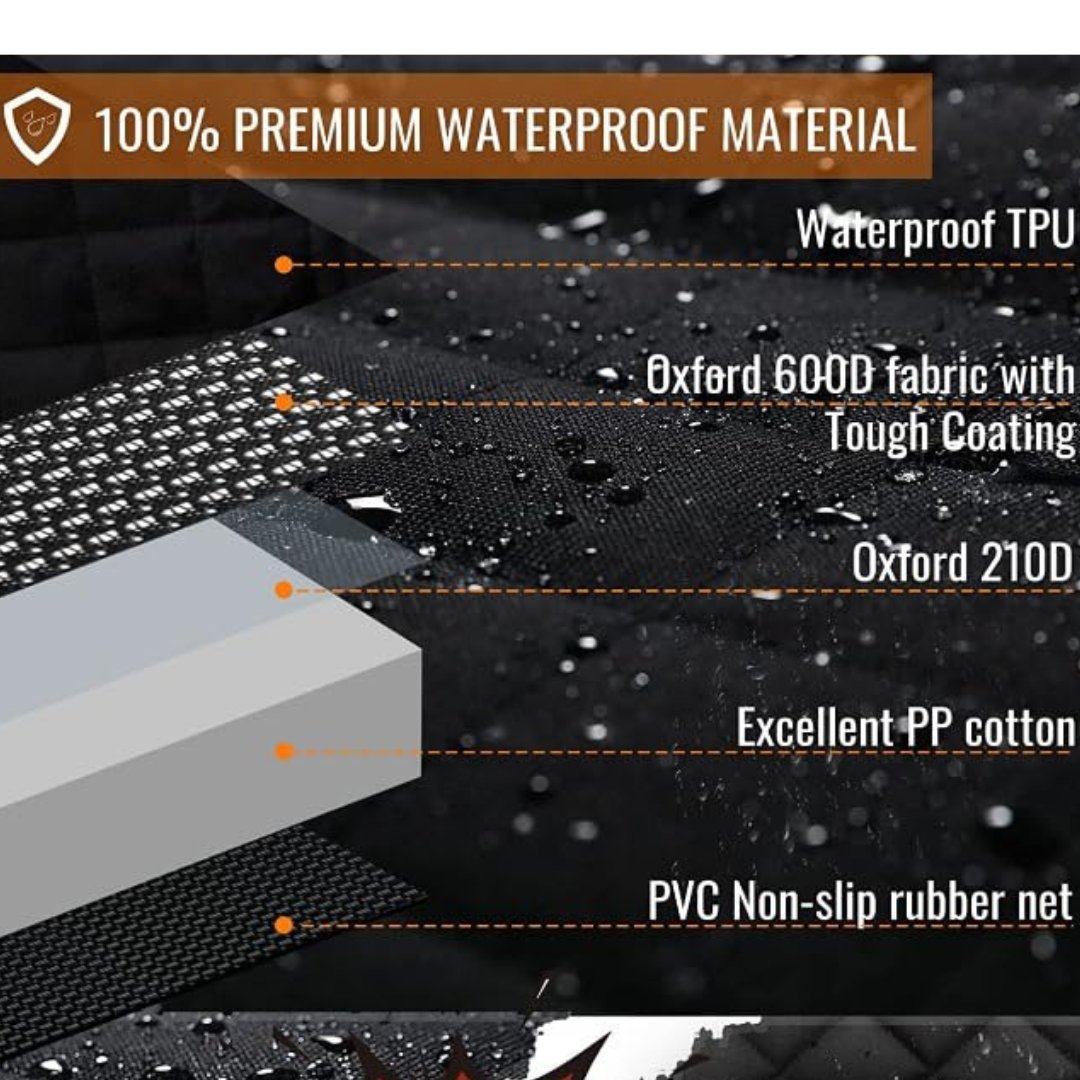 Bark&Ride - Hammock 600D Heavy Duty Dog Car Seat Protector