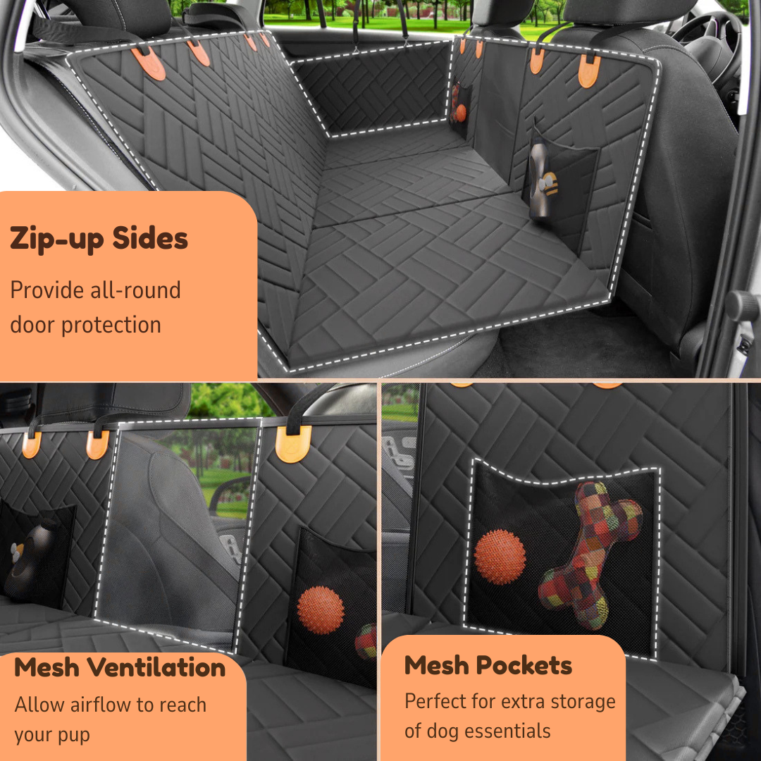 Bark&Ride 2.0™ - Hard Bottom Dog Car Seat Protector