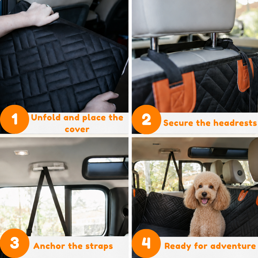 Bark&Ride 2.0™ - Hard Bottom Dog Car Seat Protector