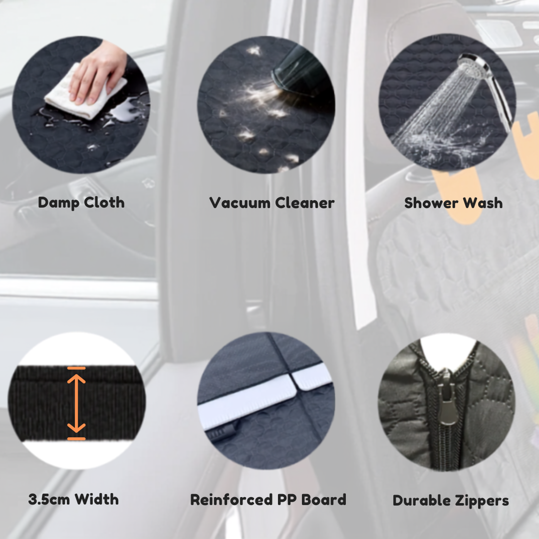 Bark&Ride 2.0™ - Hard Bottom Dog Car Seat Protector