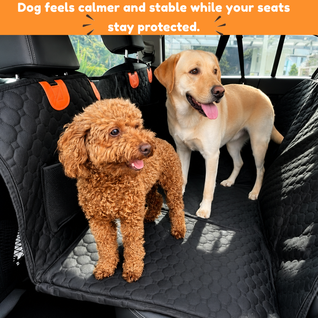 Bark&Ride 2.0™ - Hard Bottom Dog Car Seat Protector